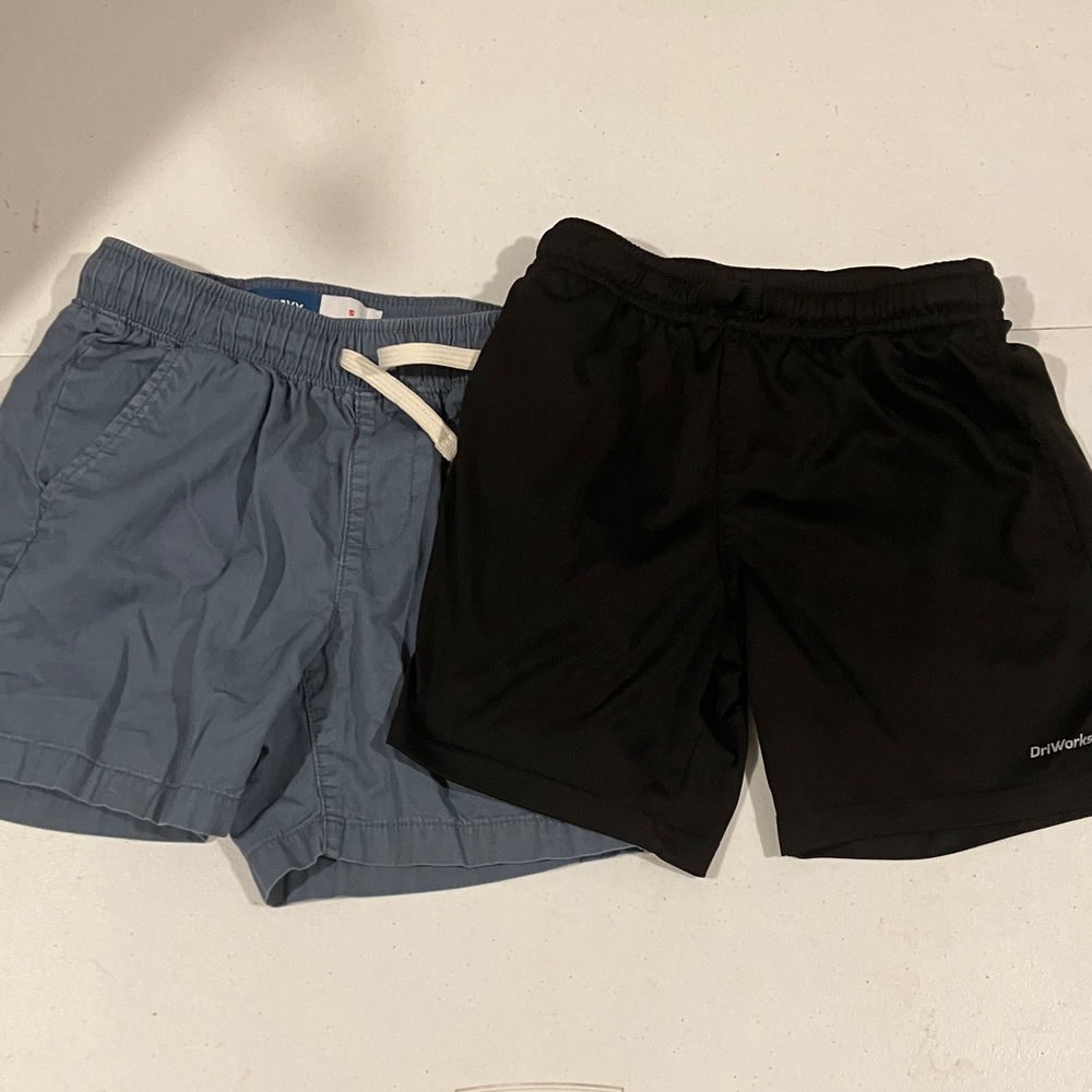 Blue and Black Shorts Set